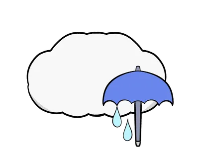 雲と雨傘
