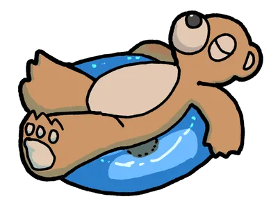 浮き輪のクマ