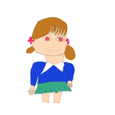 青い服の女の子