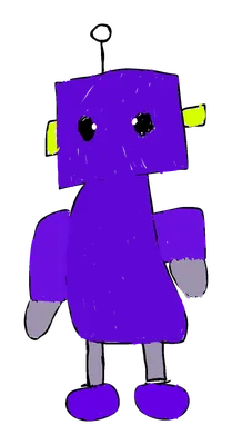 ロボットキャラ（紫）
