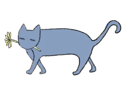 ねこ（青）