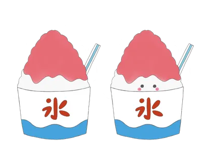 かき氷 二種