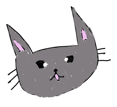 グレーの猫の顔