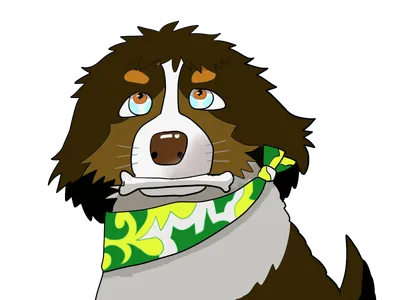 バンダナの犬