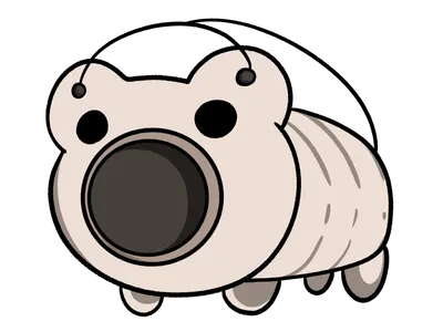 虫のキャラクター（幼虫）