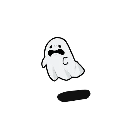 おばけ（悲しい顔）
