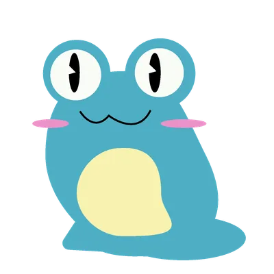 カエル（水色）