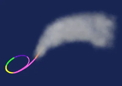 ねずみ花火（点火始め）