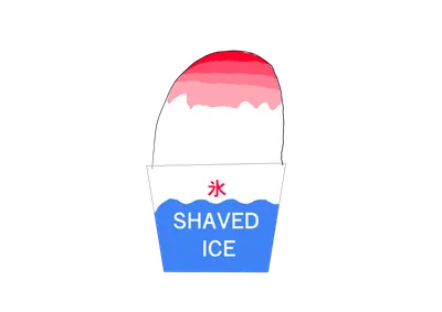 かき氷（ピンクシロップ）
