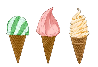 アイスクリーム3色