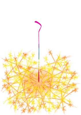 線香花火（牡丹・暖色）