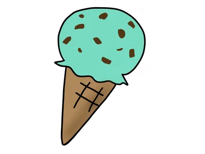 チョコミント コーンアイス