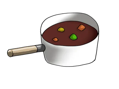 片手鍋のカレー