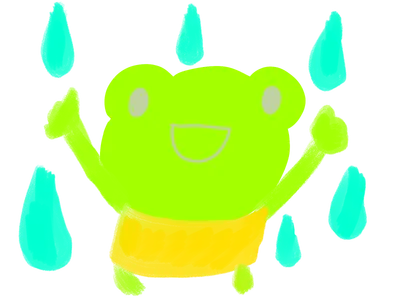 かえると雨