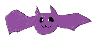 紫のこうもり