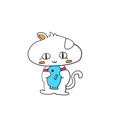 魚を食べる猫