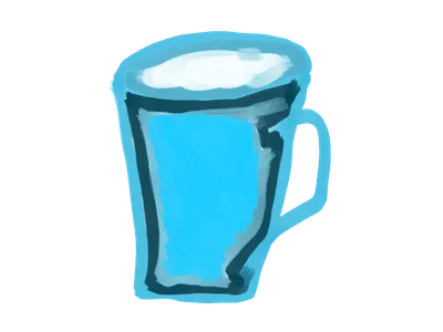 水のグラス