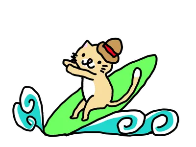 サーフィン犬