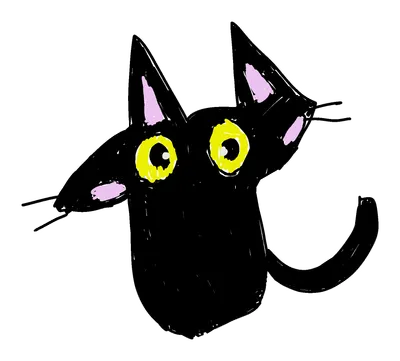 黄色い目の黒猫（ハロウィン）