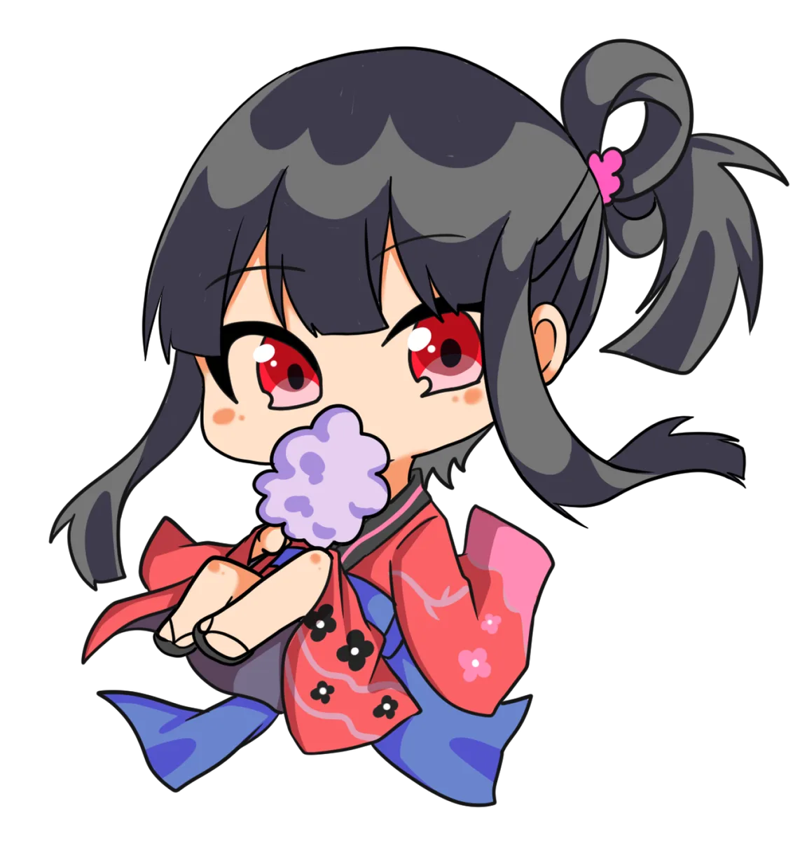 綿あめを食べる女の子