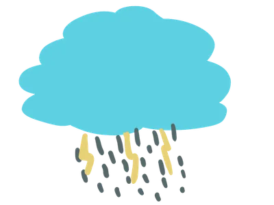 雨雲と雷