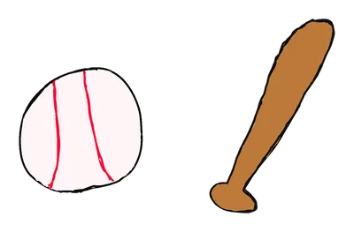 野球ボールとバット