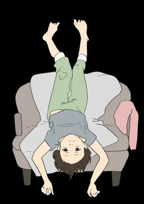 ソファでだらける人