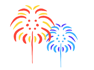 カラフル花火