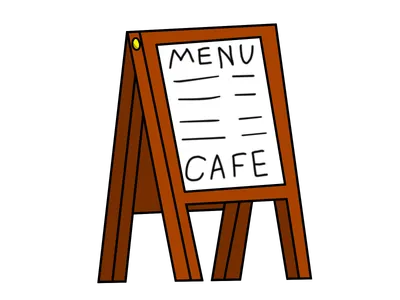 カフェメニュー看板