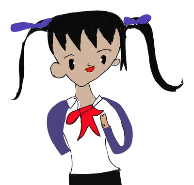 ツインテールの制服の女の子