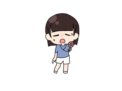 花の香りを楽しむ女の子