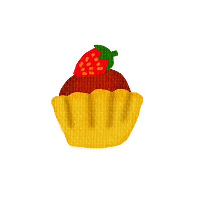 いちごとチョコのカップケーキ