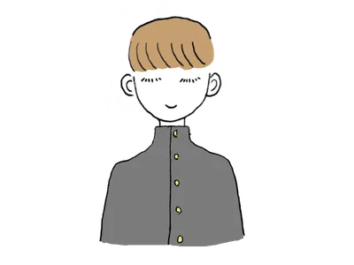 コート姿の男の子