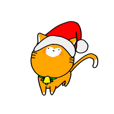 サンタ帽をかぶった茶トラ猫
