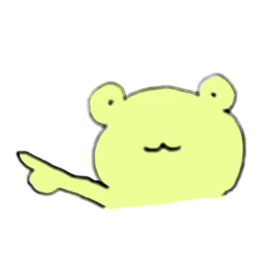 指さしカエル（黄緑）