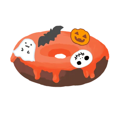 おばけとコウモリのハロウィンドーナツ