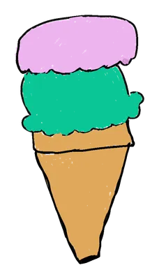 ２色のソフトクリーム