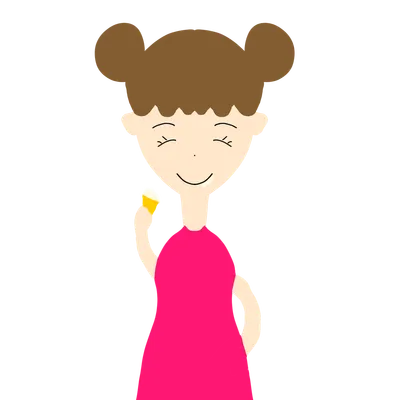 ソフトクリームを食べる女性