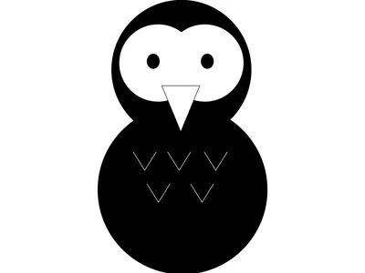 フクロウ シルエット