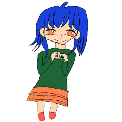 青髪の女の子