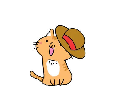帽子をかぶった猫