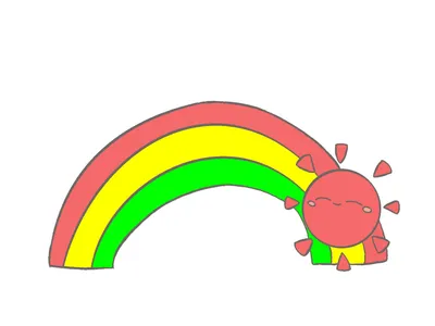 太陽と虹