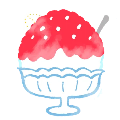 かき氷（赤）