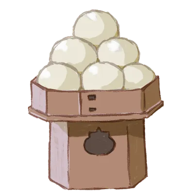 三方に盛ったお月見団子