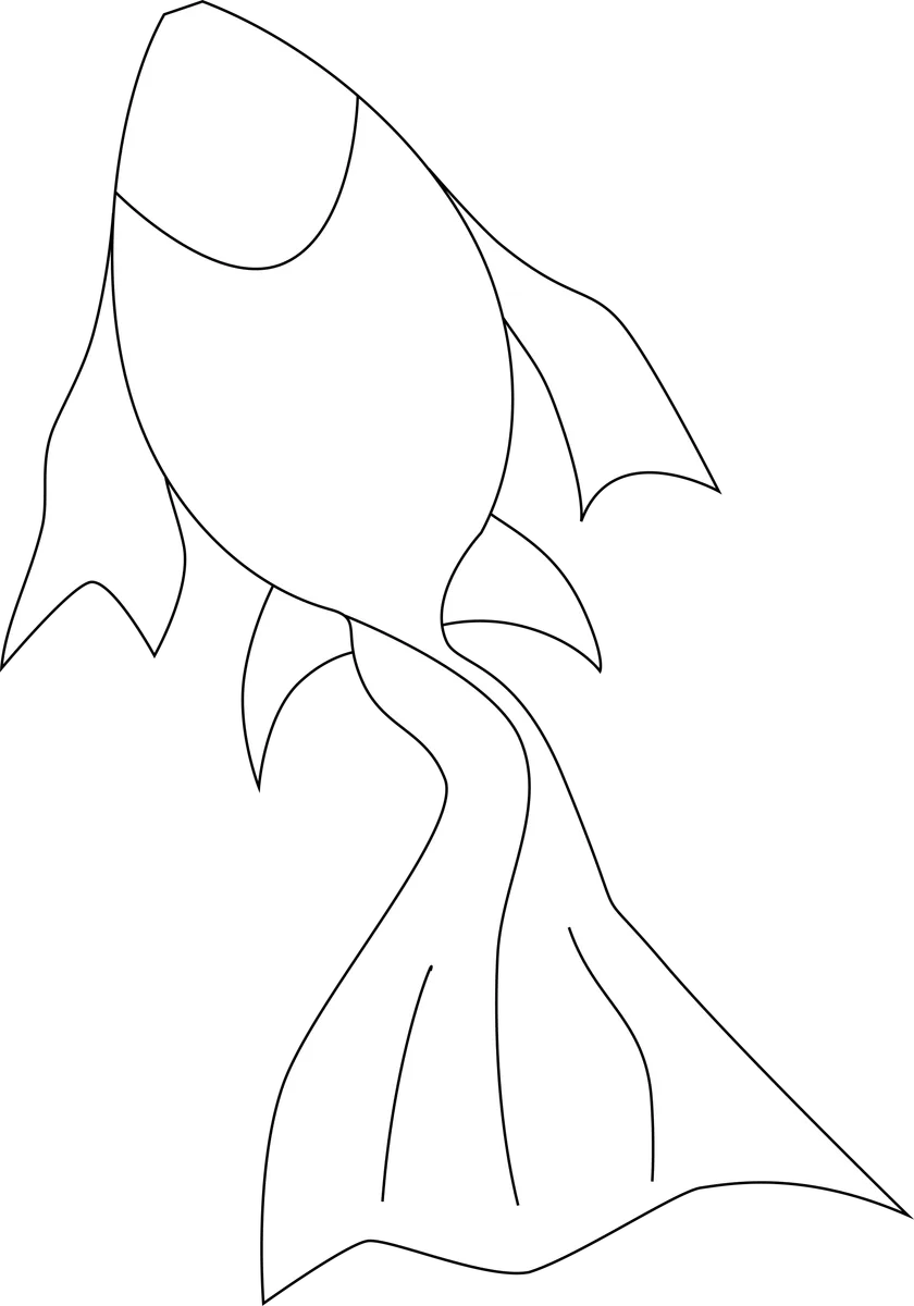 金魚（線画）